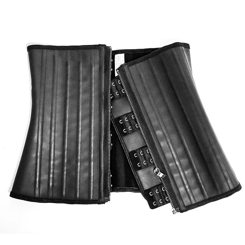 Ultra Black Plus Size 16 Steel Boned Waist Trainer Bandage High-Compre –  Snatch Bans